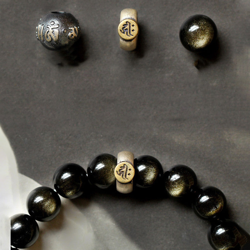 Buddha Stones Chinese Zodiac Obsidian Purification Bracelet - image 17