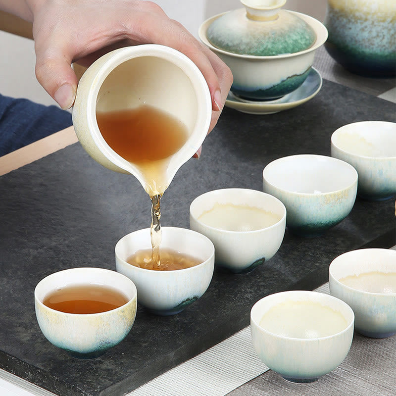 Buddha Stones Creative Green Ceramic Teacup Kung Fu Tea Cups Cup BS 17