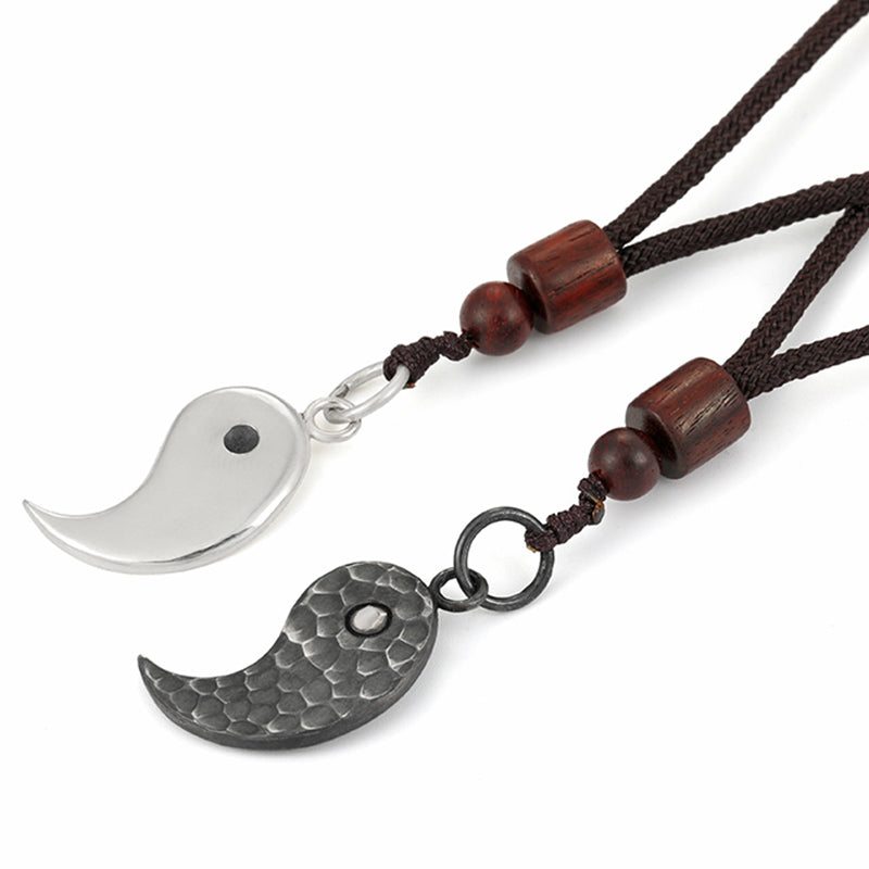 Buddha Stones 990 Sterling Silver Yin Yang Balance Harmony Necklace Pendant (Extra 30% Off | USE CODE: FS30) - image 15