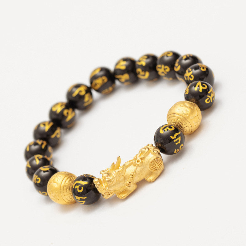 Foviel FengShui PiXiu Obsidian Wealth Bracelet