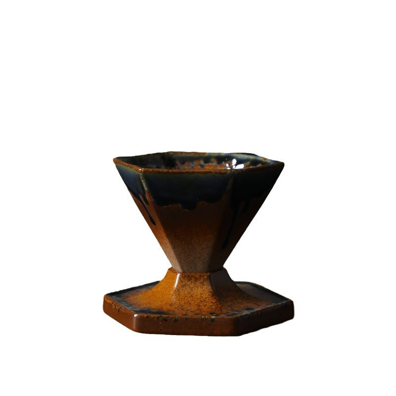 Buddha Stones Hexagon Design Ceramic Tea Coffee Mug Coffee Cup With Base 170ml Coffee Mug BS 11
