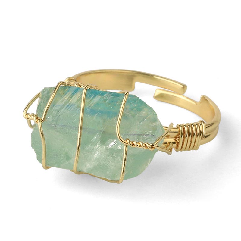 Buddha Stones Natural Crystal Gemstone Amethyst Adjustable Ring - image 4