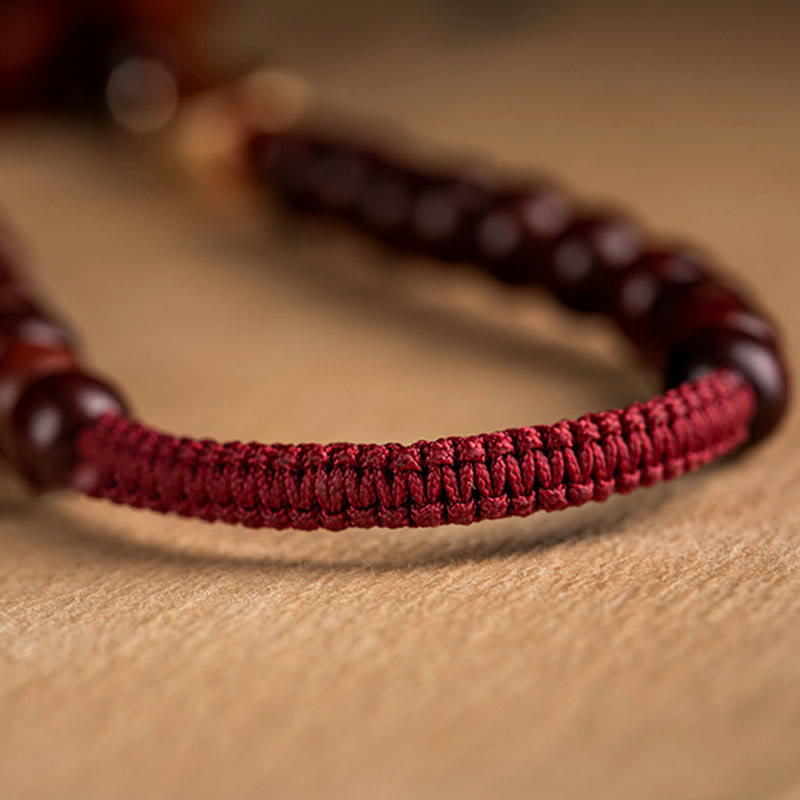 Foviel Tibetan Small Leaf Red Sandalwood Lotus Cinnabar Sachet Protection Tassel Car Hanging Decoration