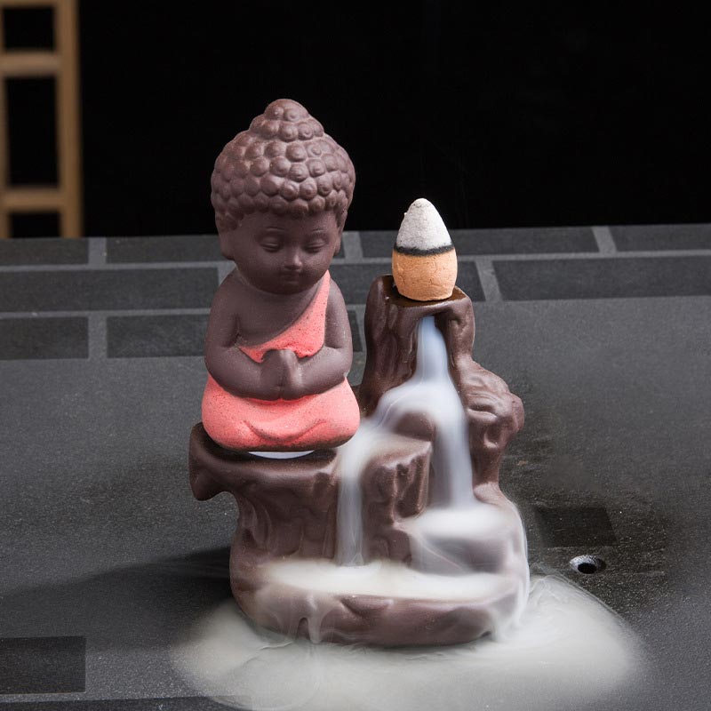 Buddha Stones Backflow Smoke Fountain Ceramic Blessing Incense Burner Decoration Decorations Incense Burner BS 2