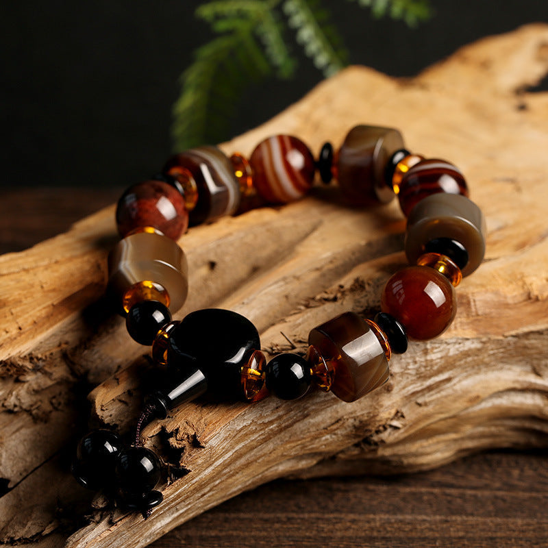 Buddha Stones Natural Sardonyx Luck Bracelet Bracelet BS 4