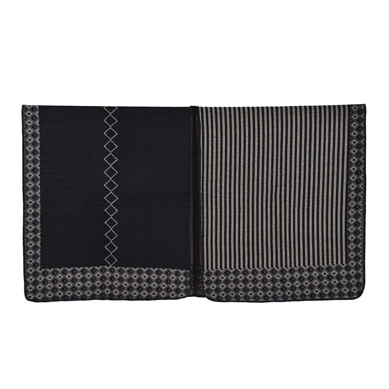 Buddha Stones Tibetan Shawl Striped Diamond Pattern Winter Warm Soft Scarf Tibetan Shawl BS 36