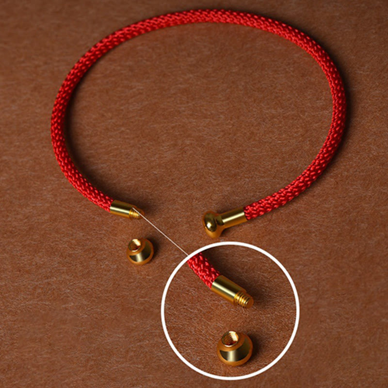 Buddha Stones Simple Design Handmade Luck Braid String Cuff Bracelet Bracelet BS 4