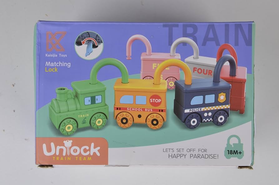 Fidtoy Unlock Train Team – Multiple Train Carriage With Locks for Kids
