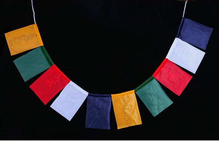 Buddha Stones Tibetan Blessing Windhorse Om Mani Padme Hum Outdoor Car Prayer Flag Decoration Decorations buddhastoneshop 23