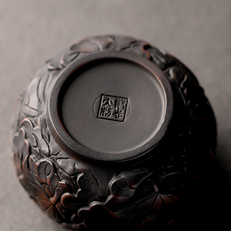 Buddha Stones Lotus Leaf Flower Landscape Dragon Bamboo Ceramic Teacup Kung Fu Tea Cup Bowl Cup BS 5