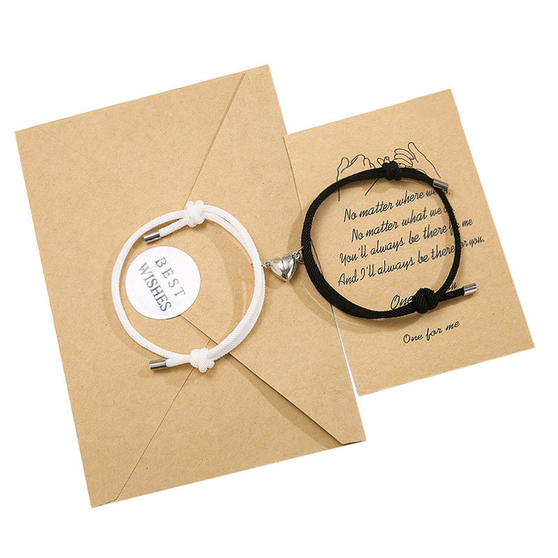 2Pcs Love Magnetic Couple String Strength Bracelet Bracelet BS 5