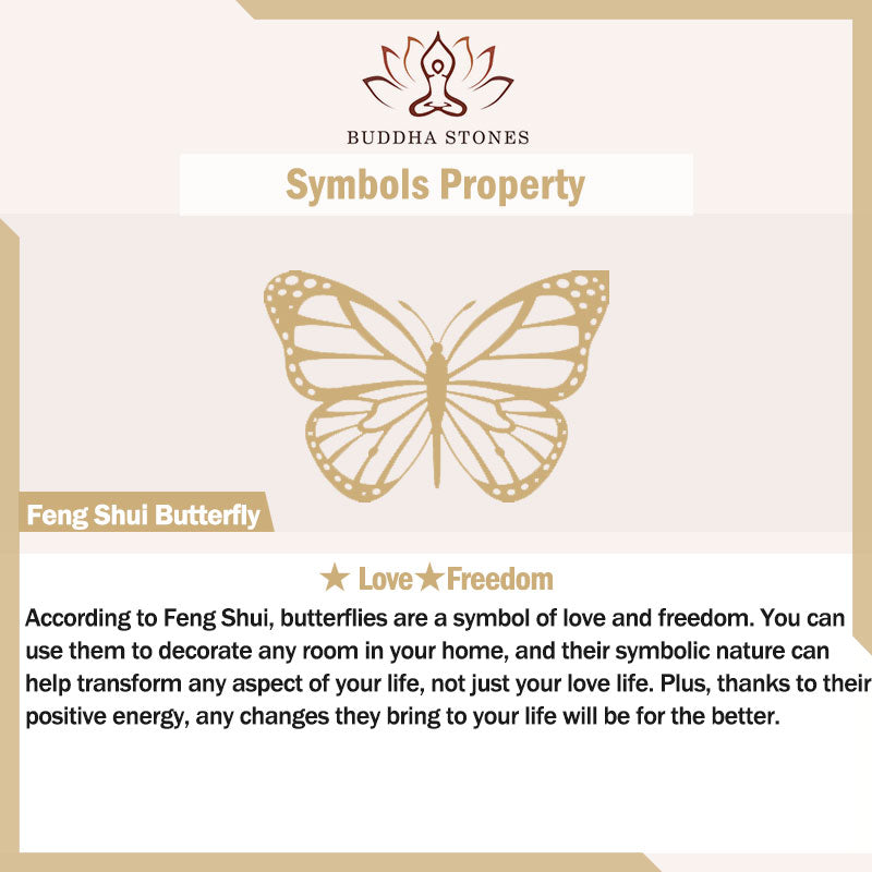 Buddha Stones Natural Green Chalcedony Pearl Butterfly Courage Strength Bracelet Bracelet BS 6