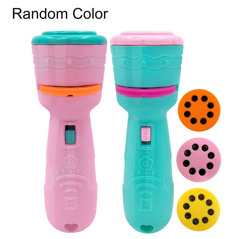 Fidtoy Mini Multiple Flash Light Projection Play Set for Kids Storytelling Bedtime Pattern Projector Toy
