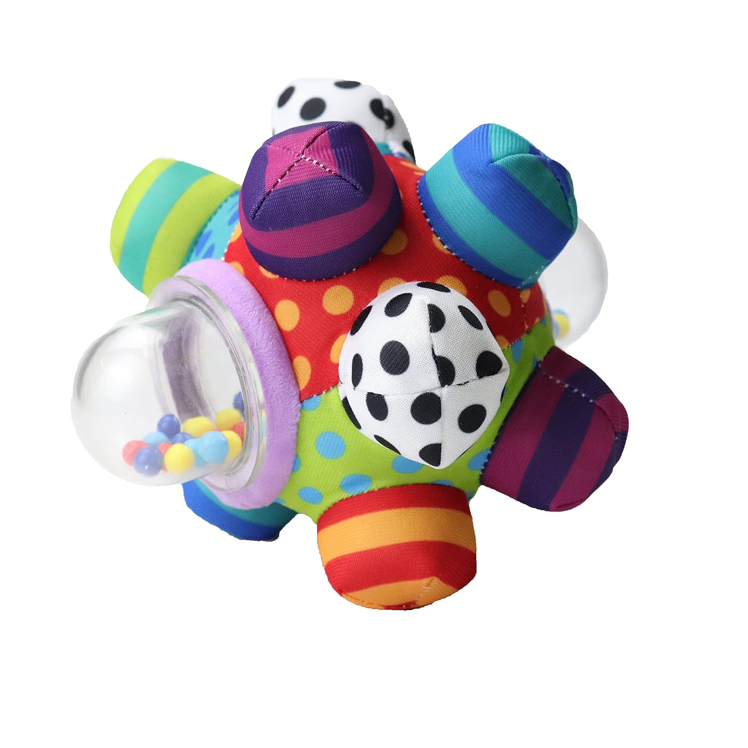 Pelota sensorial de desarrollo con sonajero