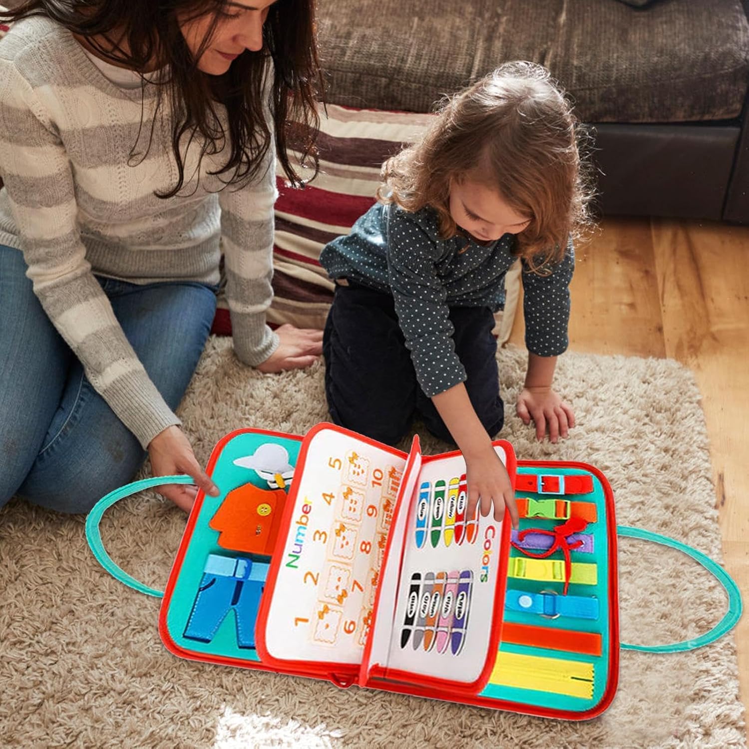 Fidtoy Interactive Busy Bag for Toddlers – Montessori Sensory Learning Toy Age 3+