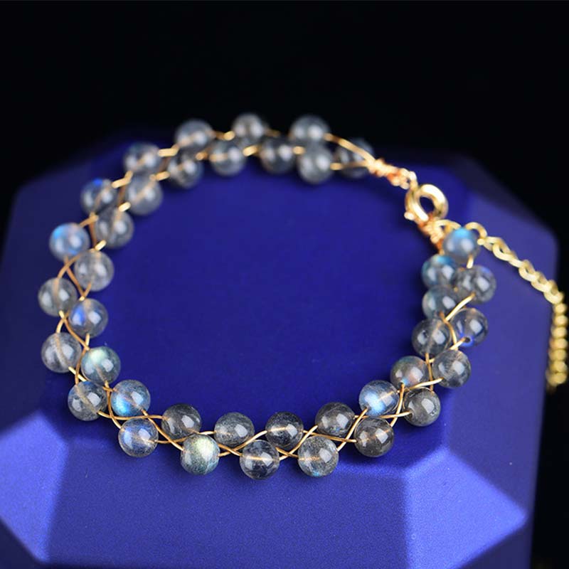 Buddha Stones Natural Moonstone Love Blessing Bracelet Bracelet BS 2
