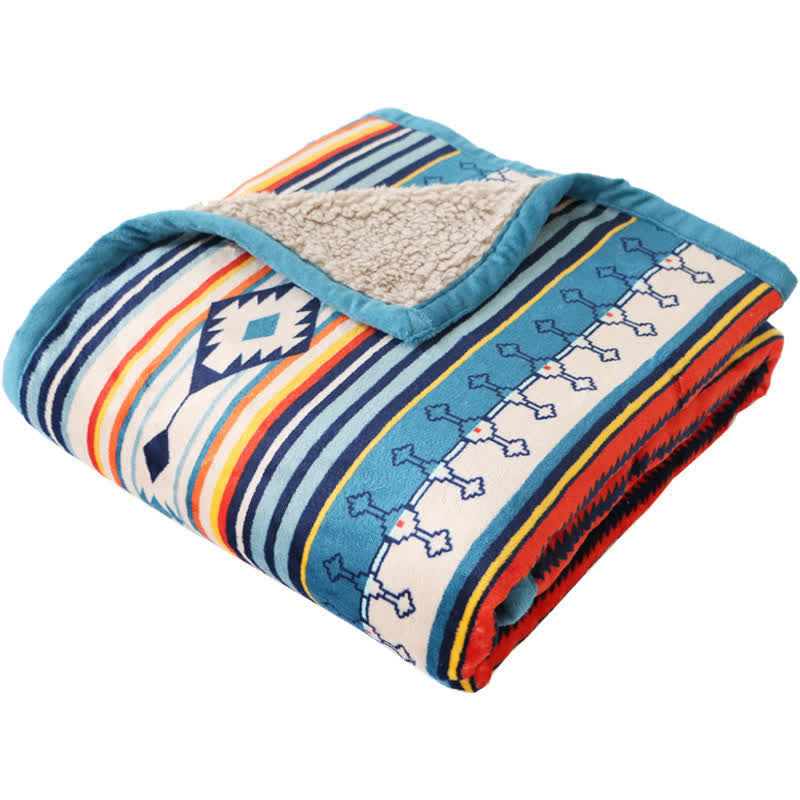 Buddha Stones Geometric Warm Soft Bed Throw Blanket Blanket BS 21
