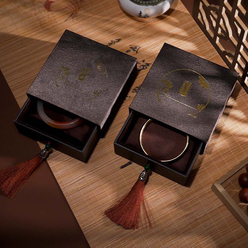 Buddha Stones Vintage Lotus Jewelry Storage Box Tassels Gift Box Decorations BS 2