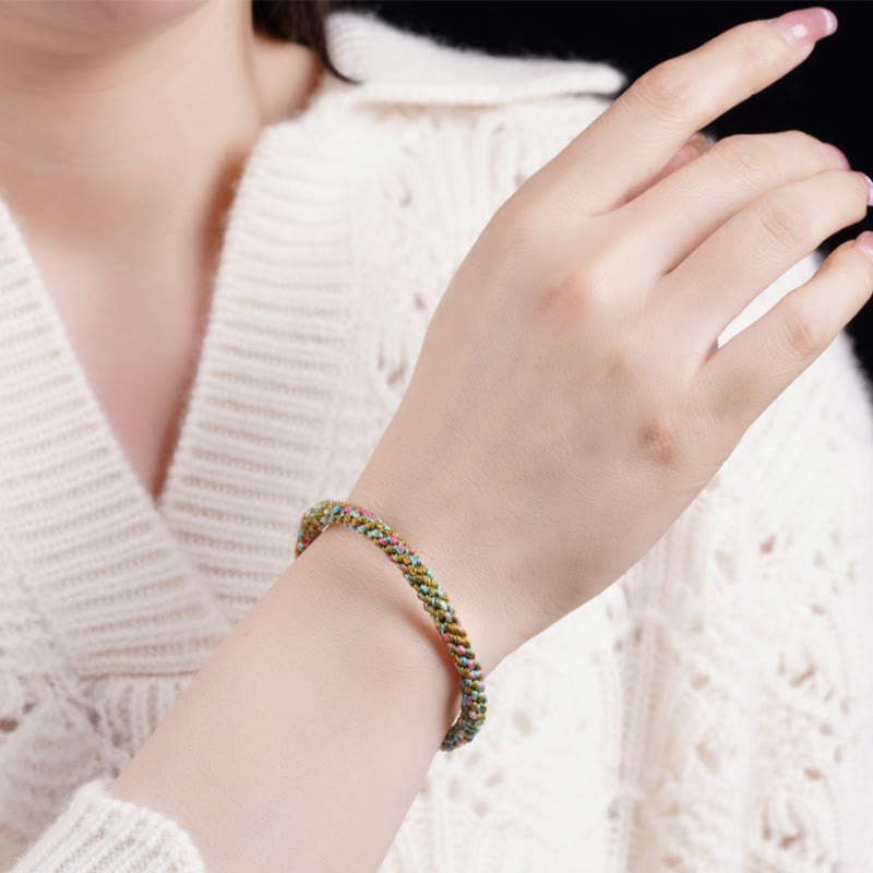 Buddha Stones Colorful Rope Luck Handcrafted Braided Child Adult Bracelet Bracelet BS 7