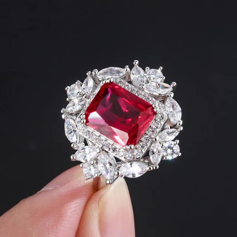 Buddha Stones Emerald Crystal Red Corundum Confidence Courage Ring Earrings Necklace Pendant Necklaces & Pendants BS 8