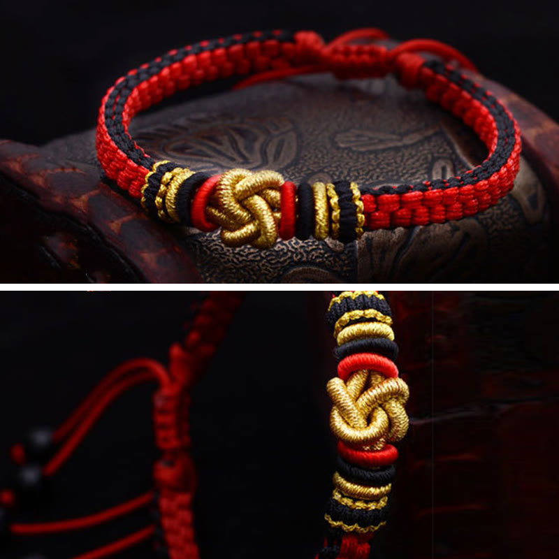 Buddha Stones Colorful Rope True Love Knot Luck Handmade Bracelet Bracelet BS 5