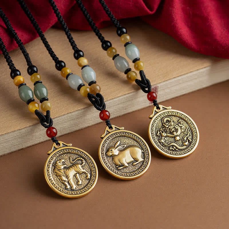 12 Chinese Zodiac Blessing Wealth Fortune Necklace Pendant Necklaces & Pendants BS 1