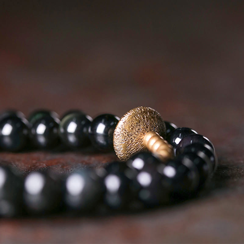 Buddha Stones Rainbow Obsidian Copper Love Double Wrap Bracelet Bracelet BS 6