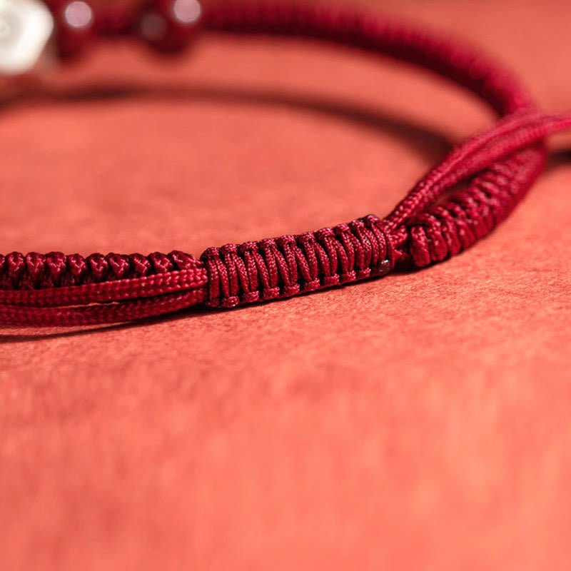 Buddha Stones 925 Sterling Silver Chinese Zodiac Cinnabar Calm Bracelet - image 5