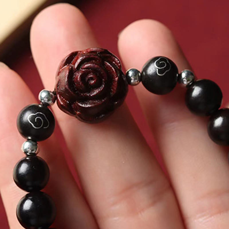 Foviel Kleine Blatt rote Sandelholz-Soße Armband