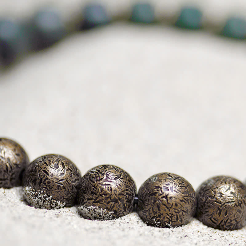 Buddha Stones Tibetan Cyan Bodhi Seed Copper Success Bracelet Bracelet BS 7