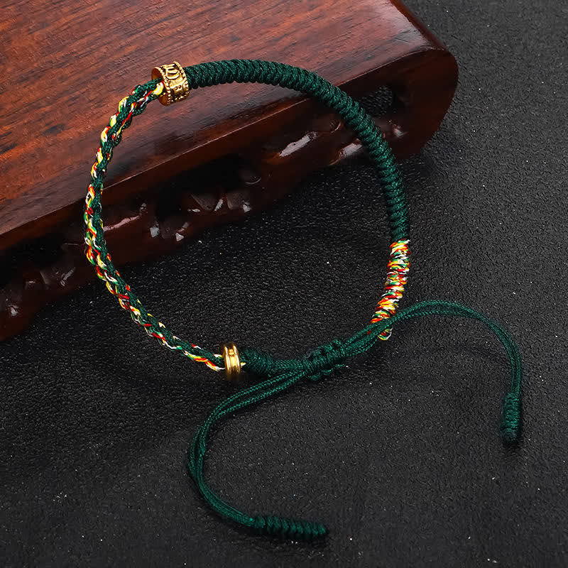 Buddha Stones Om Mani Padme Hum Protection Luck String Bracelet Bracelet BS 8