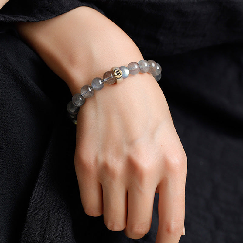 Buddha Stones 12 Chinese Zodiac Moonstone Calm Love Bracelet Bracelet BS 4