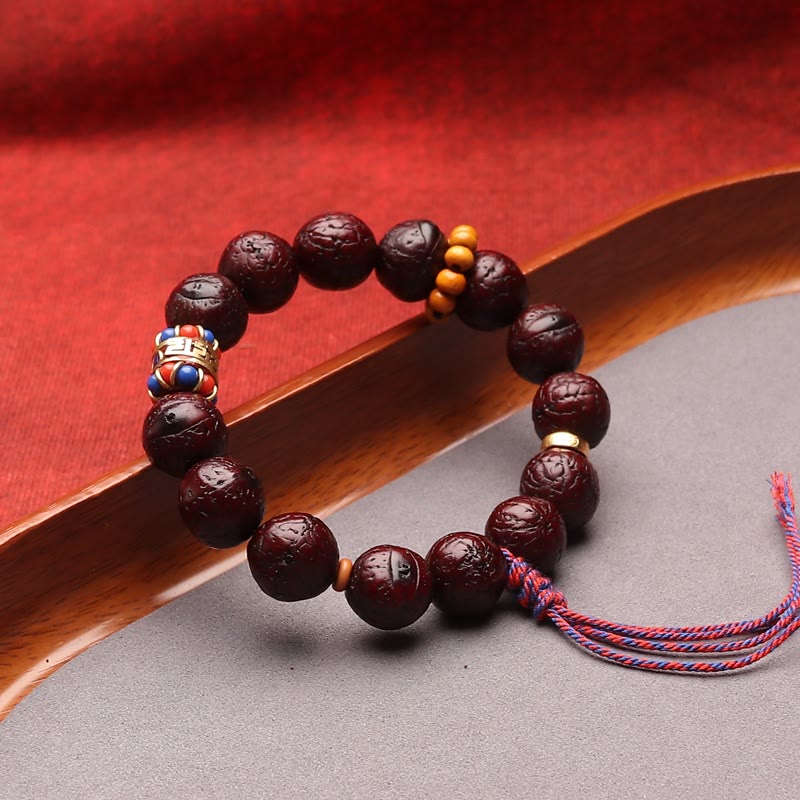 Buddha Stones Bodhi Seed Bead Peace Calm Tassel Bracelet Bracelet BS 3