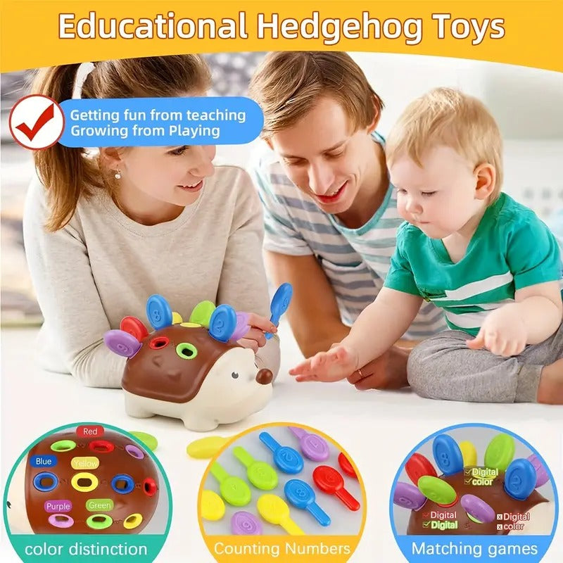 Kit de puzles de aprendizaje de colores y números con erizo - 10A