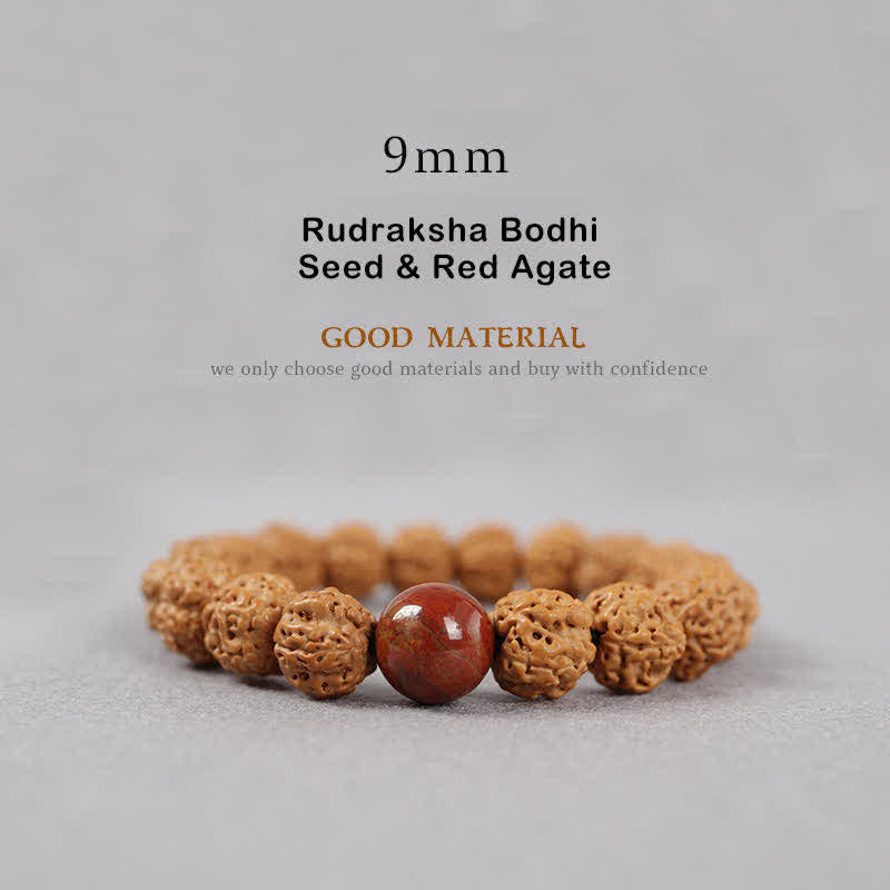 Buddhastoneshop Tibet Rudraksha Bodhi Seed Dzi Bead Amber Turquoise Wealth Bracelet