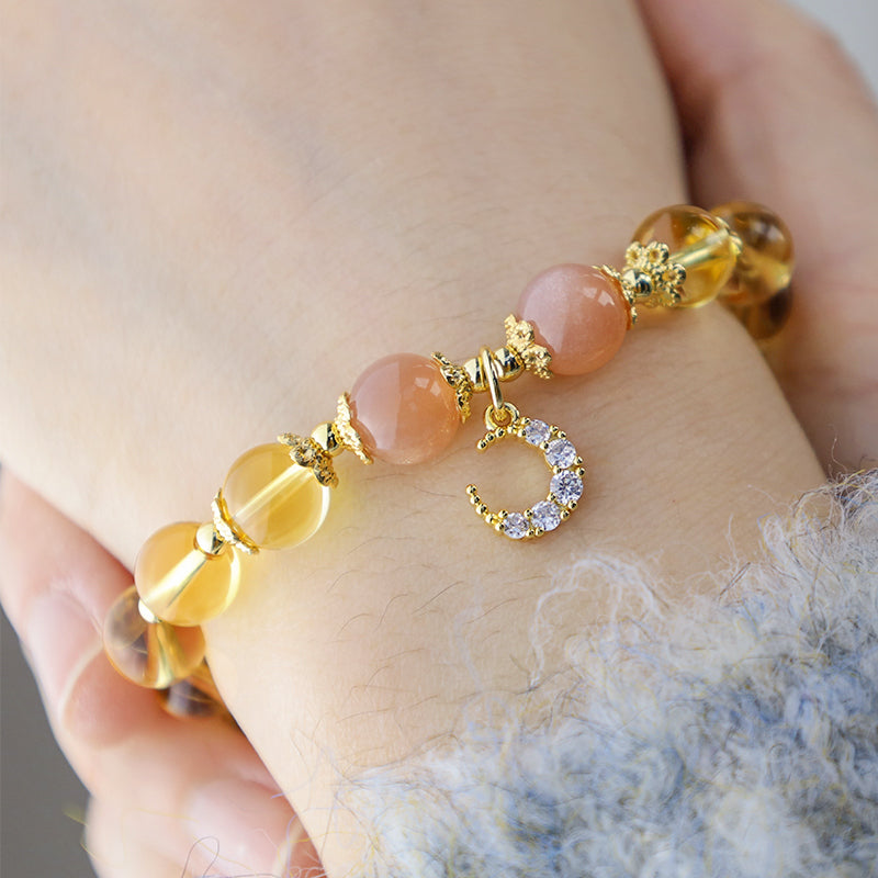 Buddha Stones Blessed Moon Citrine Abundant Energy Bracelet Bracelet BS 7