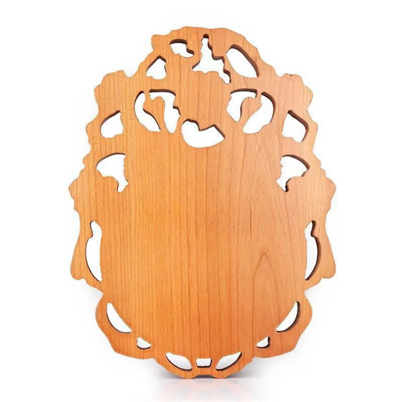 Buddha Stones Feng Shui Bagua Map Peach Wood Chinese Knotting Balance Energy Map Bagua Map BS 5