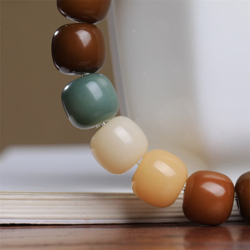 Buddha Stones Multicolored Bodhi Seed Keep Away Evil Spirits Bracelet Bracelet BS 4