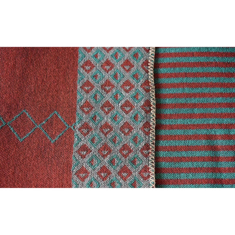 Buddha Stones Tibetan Shawl Striped Diamond Pattern Winter Warm Soft Scarf Tibetan Shawl BS 8