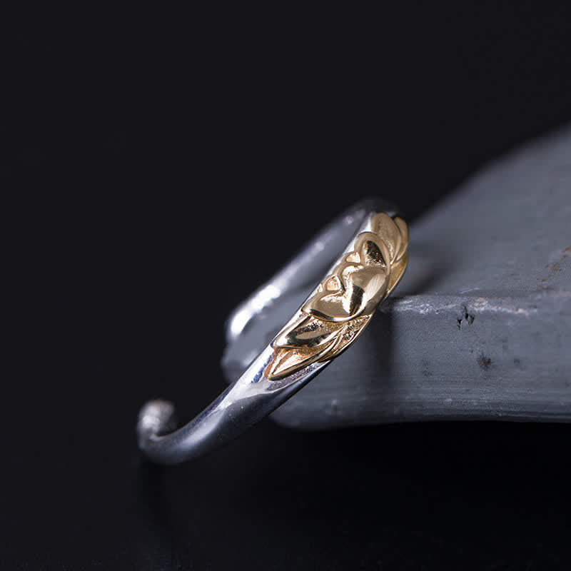Foviel 925 Sterling Silber Lotus Blume Neuanfang Ring