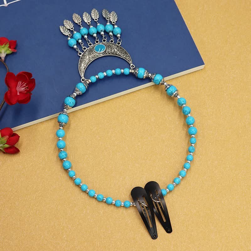 Buddha Stones Tibetan Exotic Beads Tassel Hair Decoration Decorations BS 4