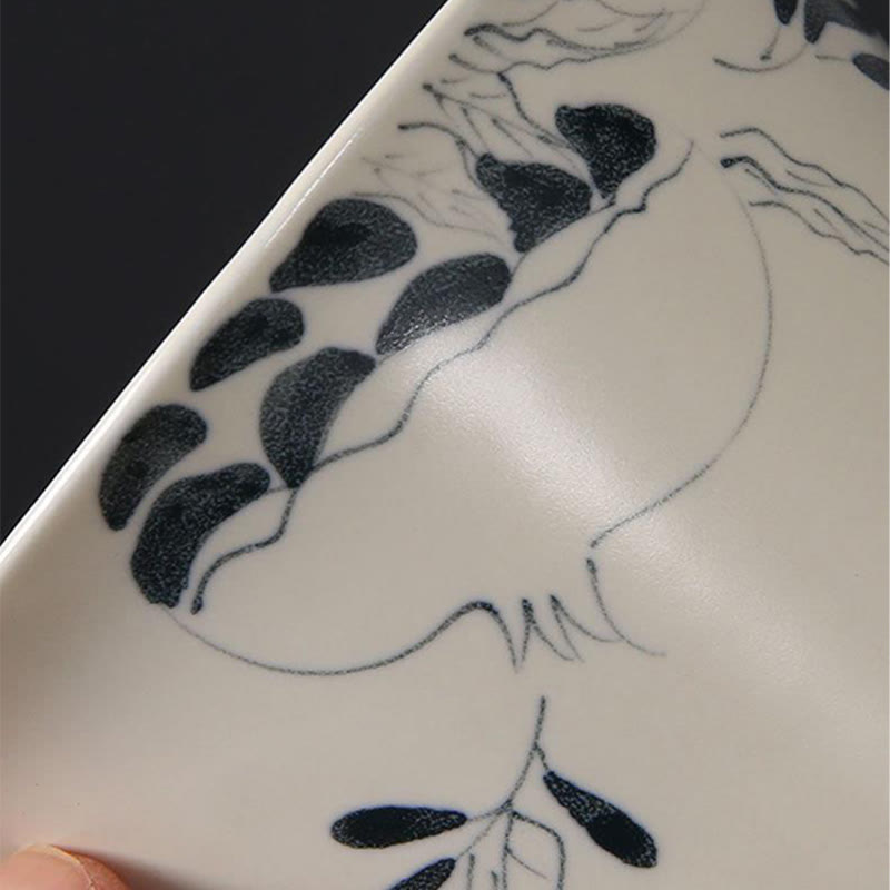 Buddha Stones Hand Painted Pomegranate Hibiscus Pine Lotus Ceramic Gaiwan Sancai Teacup Kung Fu Tea Cup And Saucer With Lid Cup BS 18
