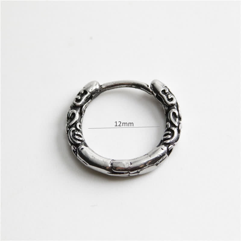 Buddha Stones Viking Celtic Hoop Titanium Steel Balance Earrings Earrings BS 4