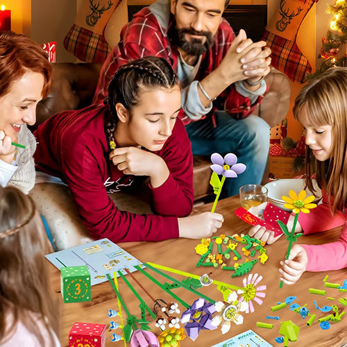 MerryBlooms™ Calendario de Adviento Construible de 24 Días