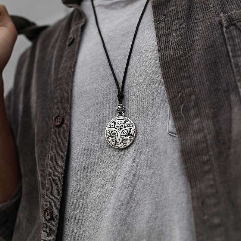 Buddha Stones Lucky FengShui Mythological Creature Taotie Wealth Necklace Pendant Necklaces & Pendants BS 1