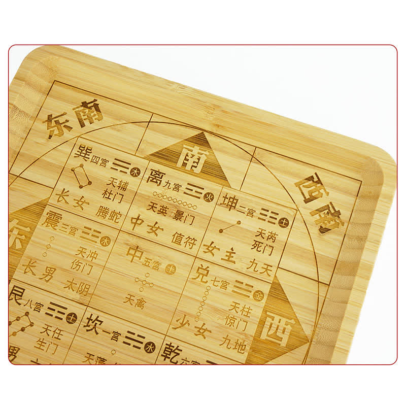 Buddha Stones Feng Shui Bamboo Bagua Map Harmony Energy Map Bagua Map BS 17