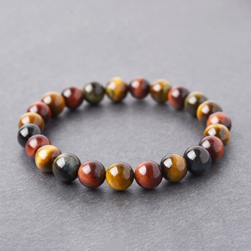 Bracelet de protection positive en œil-de-tigre naturel Foviel
