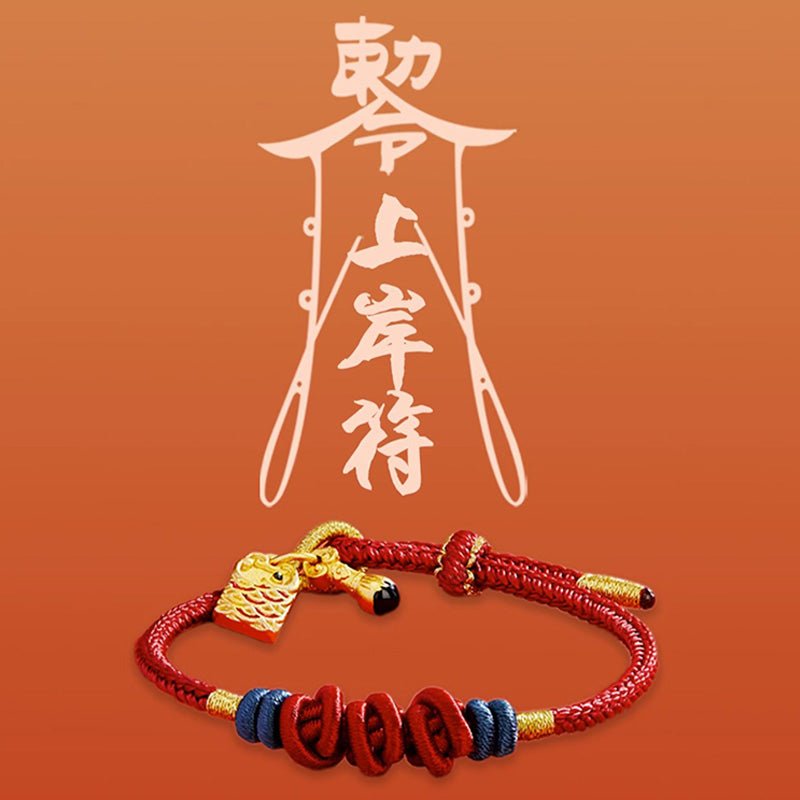 Buddha Stones 925 Sterling Silver Koi Fish Charm Wealth Success Braided Bracelet Bracelet BS 12