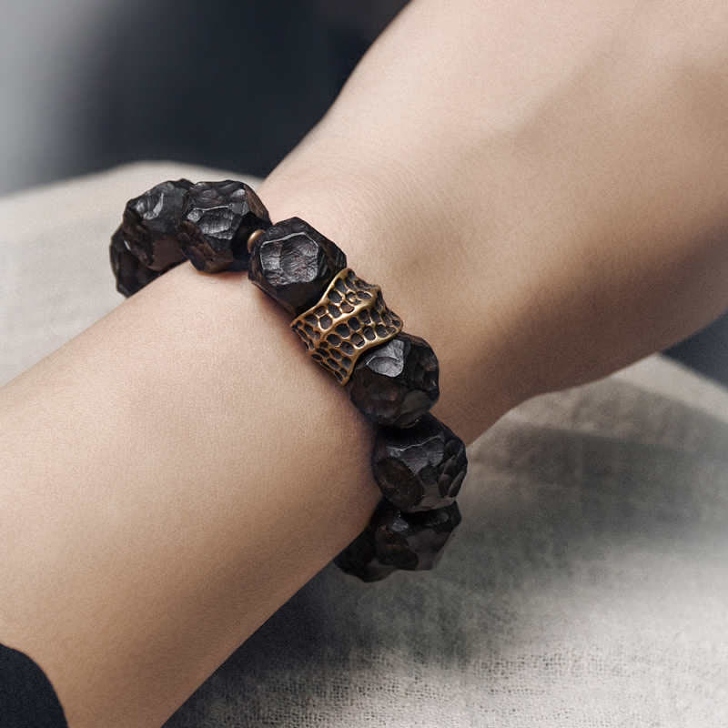 Buddha Stones Ebony Wood Copper Peace Balance Couple Bracelet Bracelet BS 1
