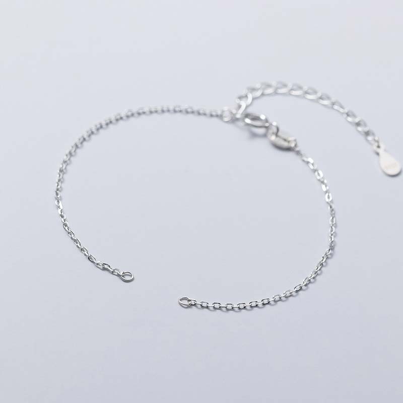 Buddha Stones 925 Sterling Silver Semi-finished Chain Blessing Bracelet Bracelet BS main
